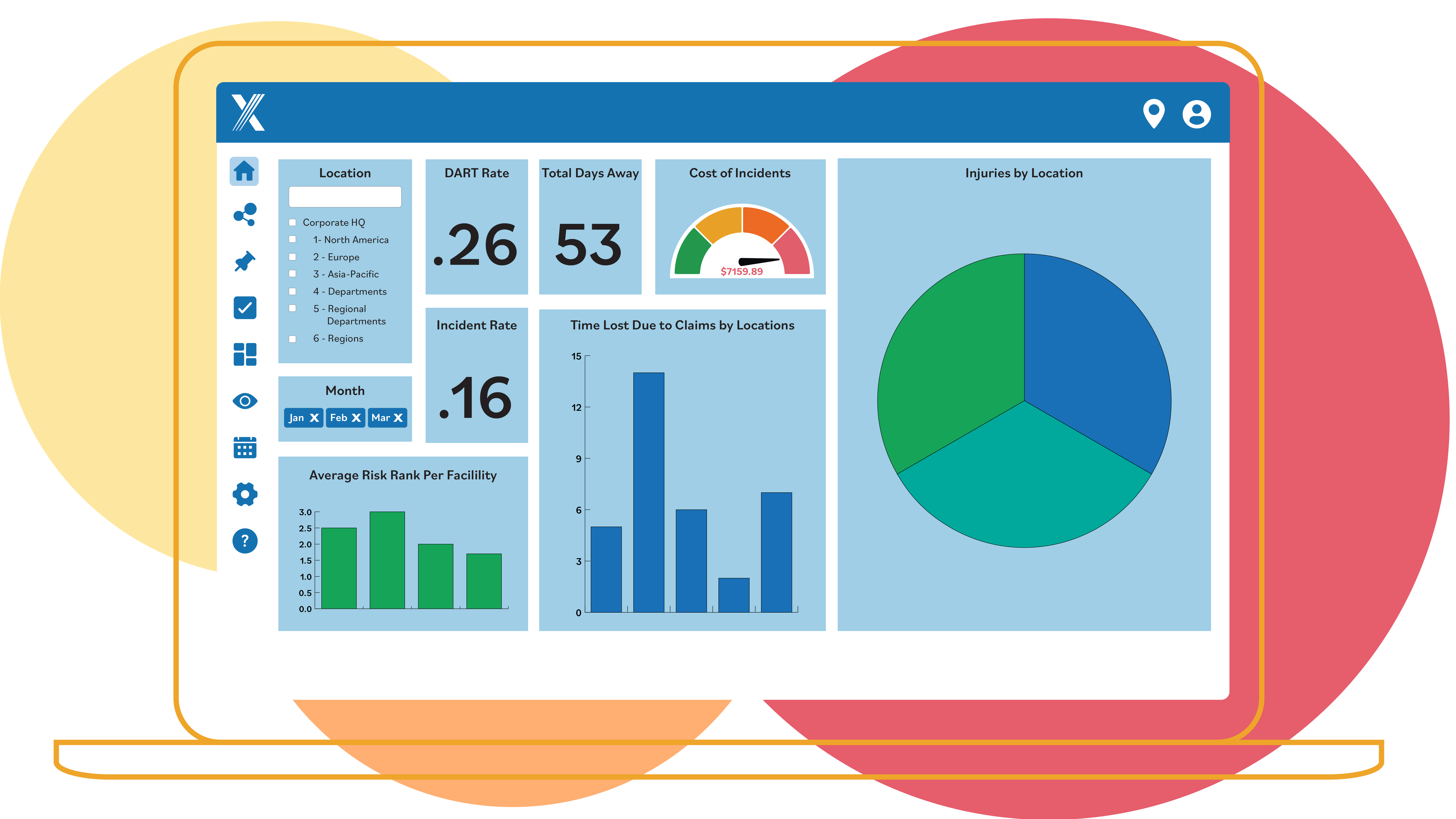 Intelex Safety Incident Management Software on laptop